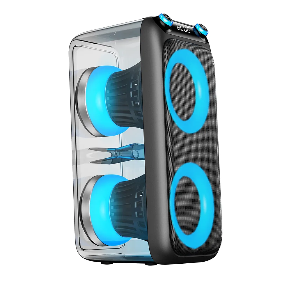 Zvucnik bluetooth NDR-2066 60W 2 x 6,5inca sa dva mikrofona providni