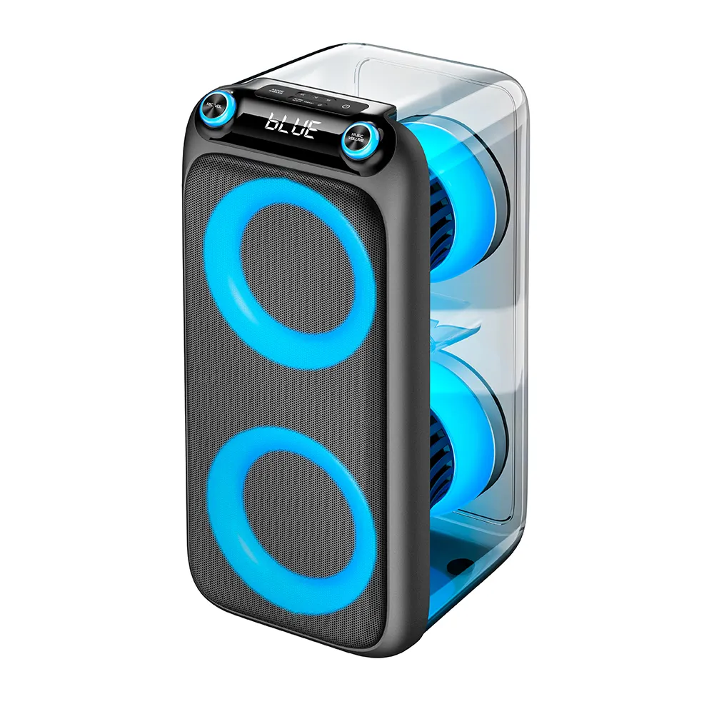 Zvucnik bluetooth NDR-2066 60W 2 x 6,5inca sa dva mikrofona providni