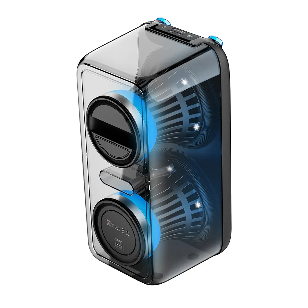 Zvucnik bluetooth NDR-2066 60W 2 x 6,5inca sa dva mikrofona providni