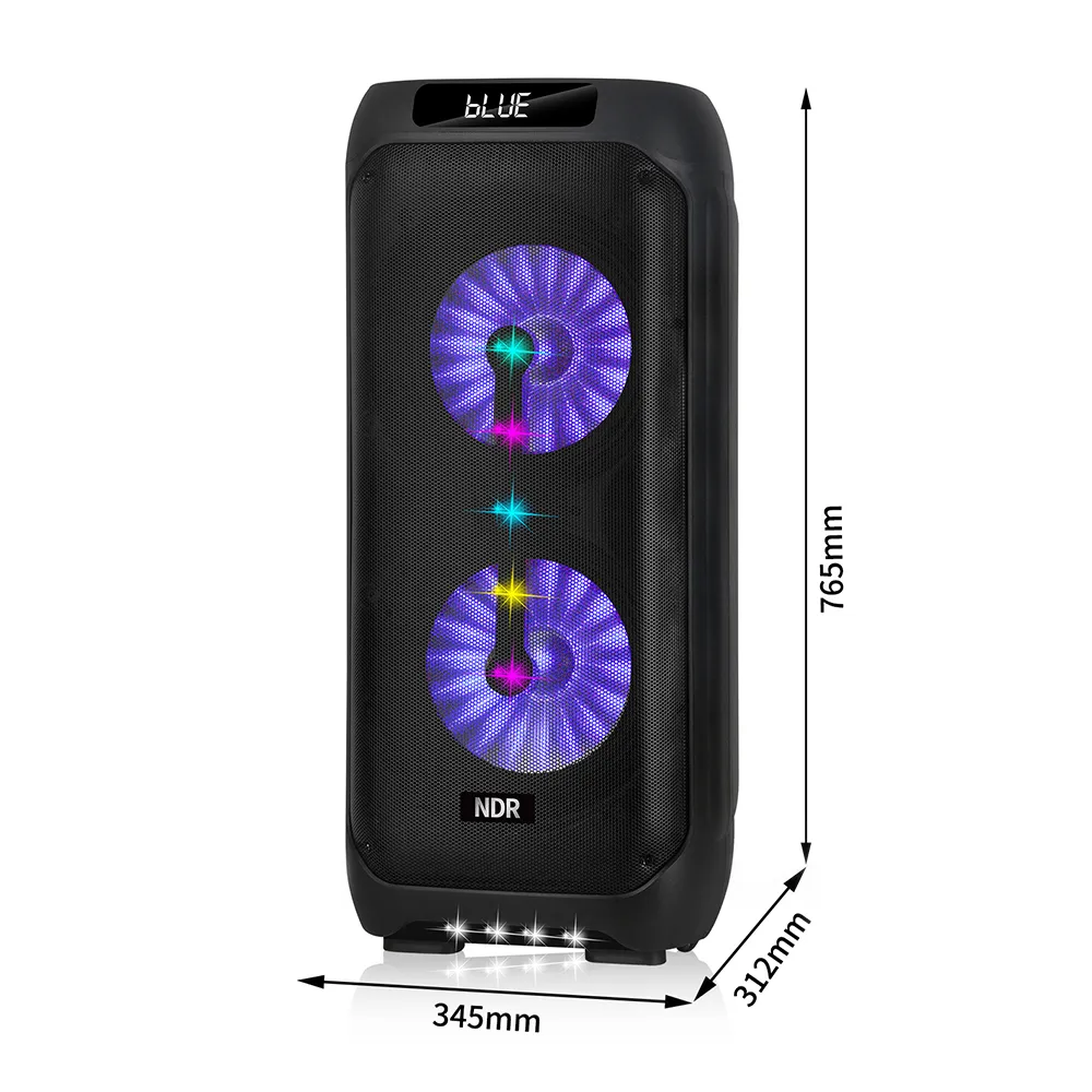 Zvucnik bluetooth NDR-S110 40W 2 x 10inca sa dva mikrofona crni