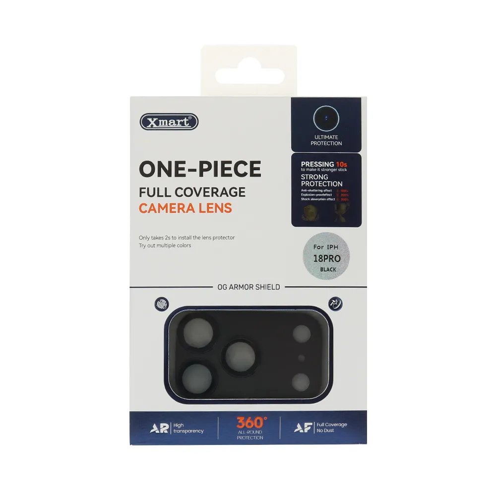 Folija za zastitu kamere X-MART Full Coverage za iPhone 18 Pro (6.3) crna