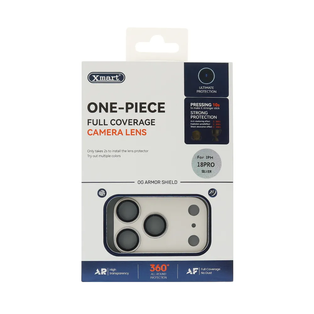 Folija za zastitu kamere X-MART Full Coverage za iPhone 18 Pro (6.3) srebrna
