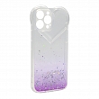 Futrola Sparkly Heart za iPhone 13 Pro (6.1) ljubicasta