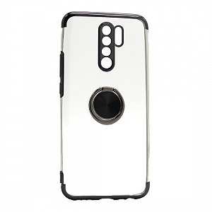 Futrola MAGNETIC RING CLEAR za Xiaomi Redmi 9/Redmi 9 Prime/Poco M2 crna