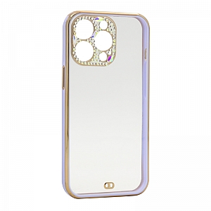 Futrola Diamonds Camera za iPhone 13 Pro (6.1) ljubicasta