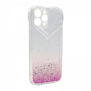 Futrola Sparkly Heart za iPhone 13 Pro (6.1) pink