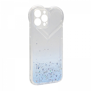 Futrola Sparkly Heart za iPhone 13 Pro (6.1) plava
