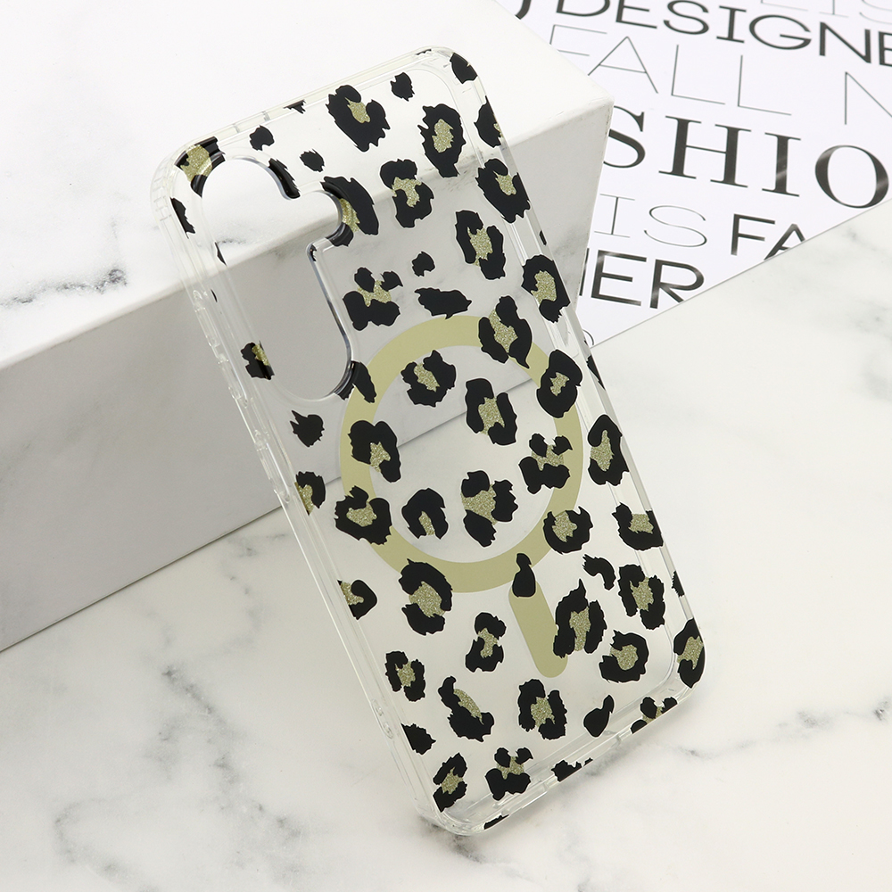 Futrola LEOPARD MagSafe za Samsung s921B Galaxy s24 5G crna