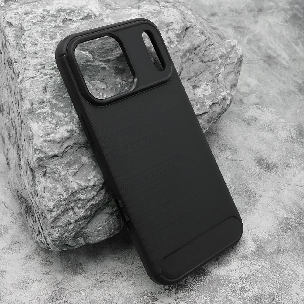 Futrola silikon BRUSHED za iPhone 17 Pro Max (6.9)/iPhone 18 Pro Max (6.9) crna