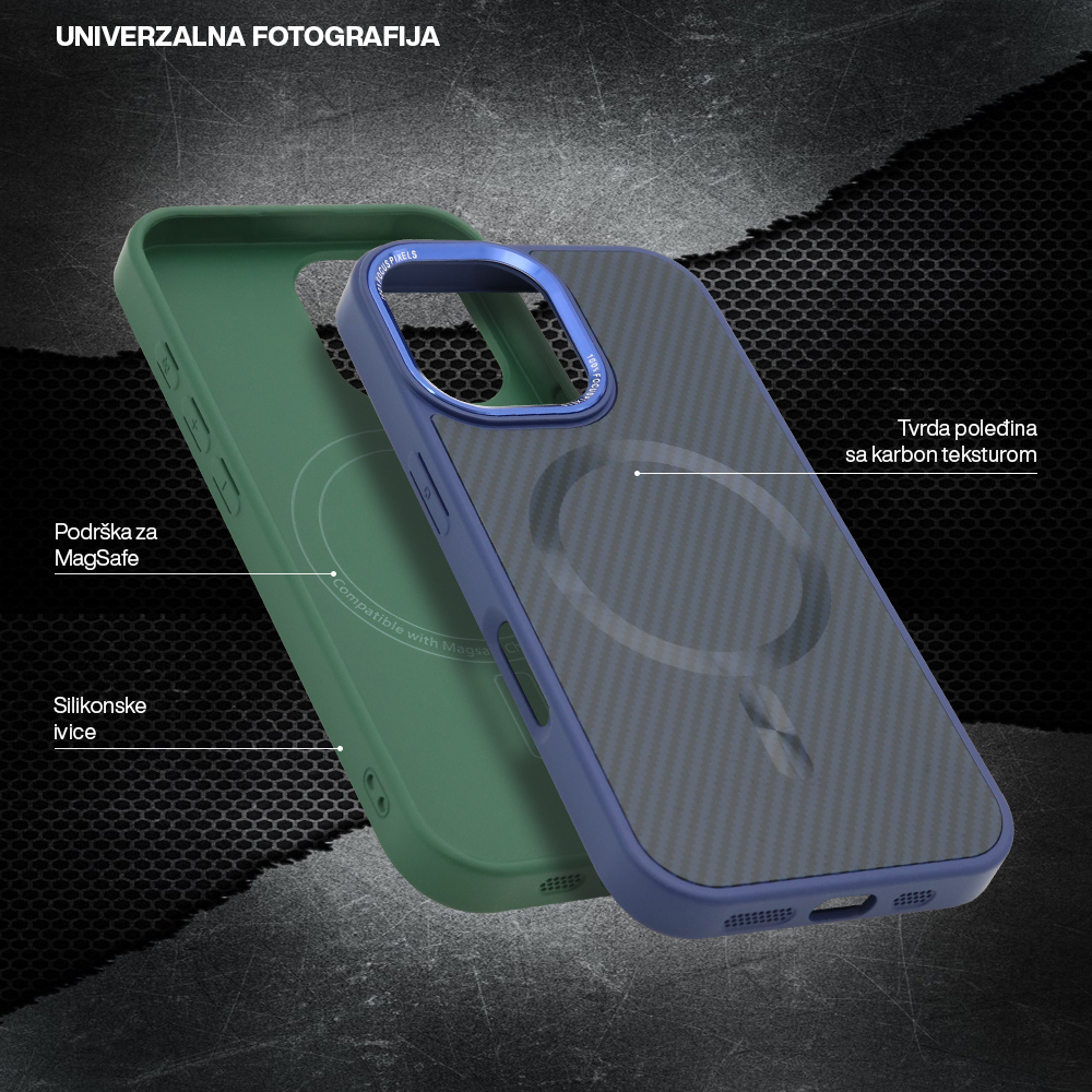 Futrola CARBON MagSafe za iPhone 17 Pro Max (6.9)/iPhone 18 Pro Max (6.9) crna (big camera) - Slika 2