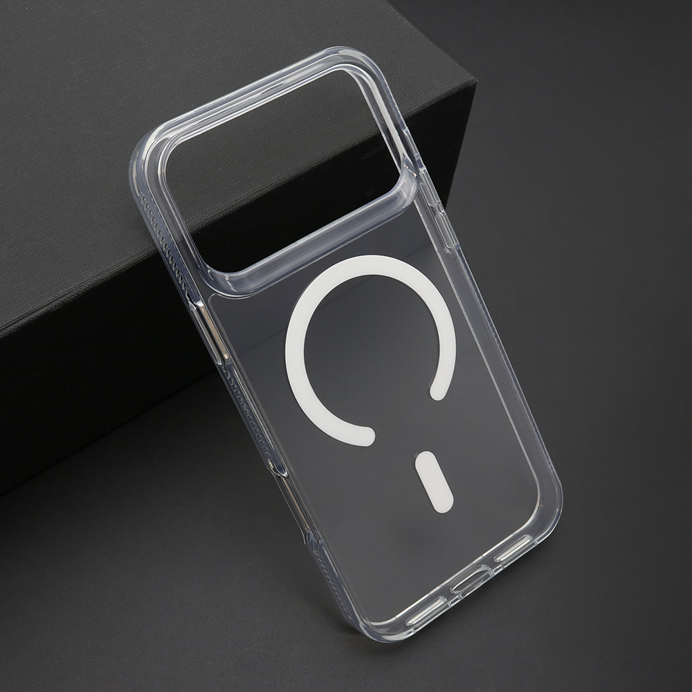 Futrola COLOR FRAME MagSafe za iPhone 17 Pro Max (6.9) srebrna (providna)