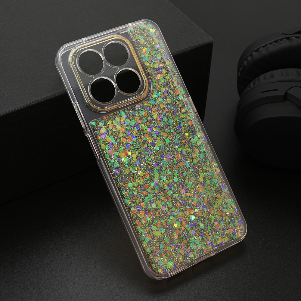 Futrola CRYSTAL GLOW za Honor X7d/Honor Smart 400 4G narandzasta