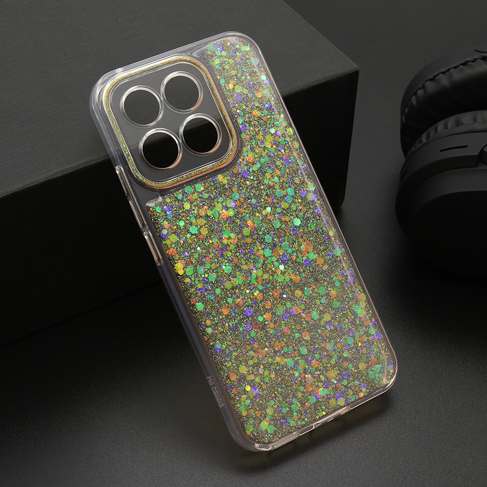 Futrola CRYSTAL GLOW za Honor X8c narandzasta