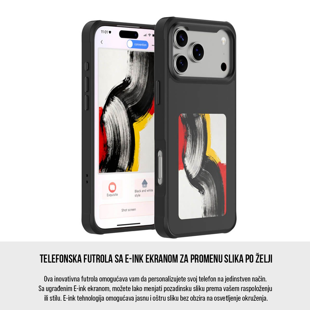 Futrola SMART COVER Corning Glass za iPhone 17 Pro (6.3) crna - Slika 2