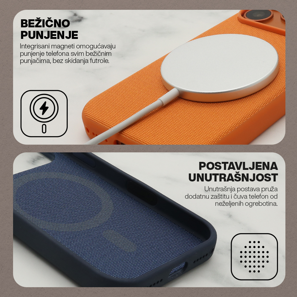 Futrola WOVEN MagSafe za iPhone 16 (6.1) ljubicasta - Slika 3