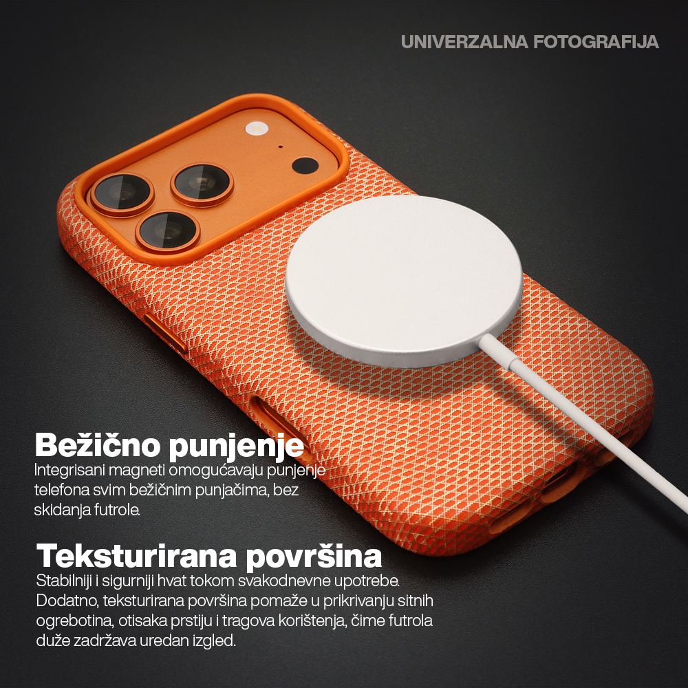Futrola WOVEN TOUCH MagSafe za iPhone 17 Pro Max (6.9)/iPhone 18 Pro Max (6.9) bela - Slika 3
