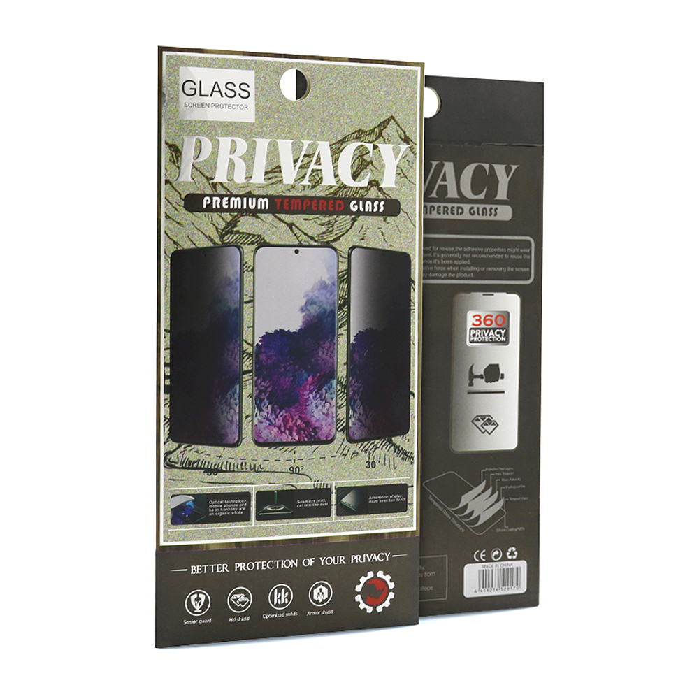 Zaštita ekrana GLASS PRIVACY 2.5D full glue za Samsung S911B Galaxy S23 crna
