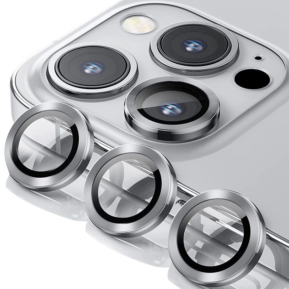 Zaštita kamere RING za Iphone 13 Pro/13 Pro Max srebrna