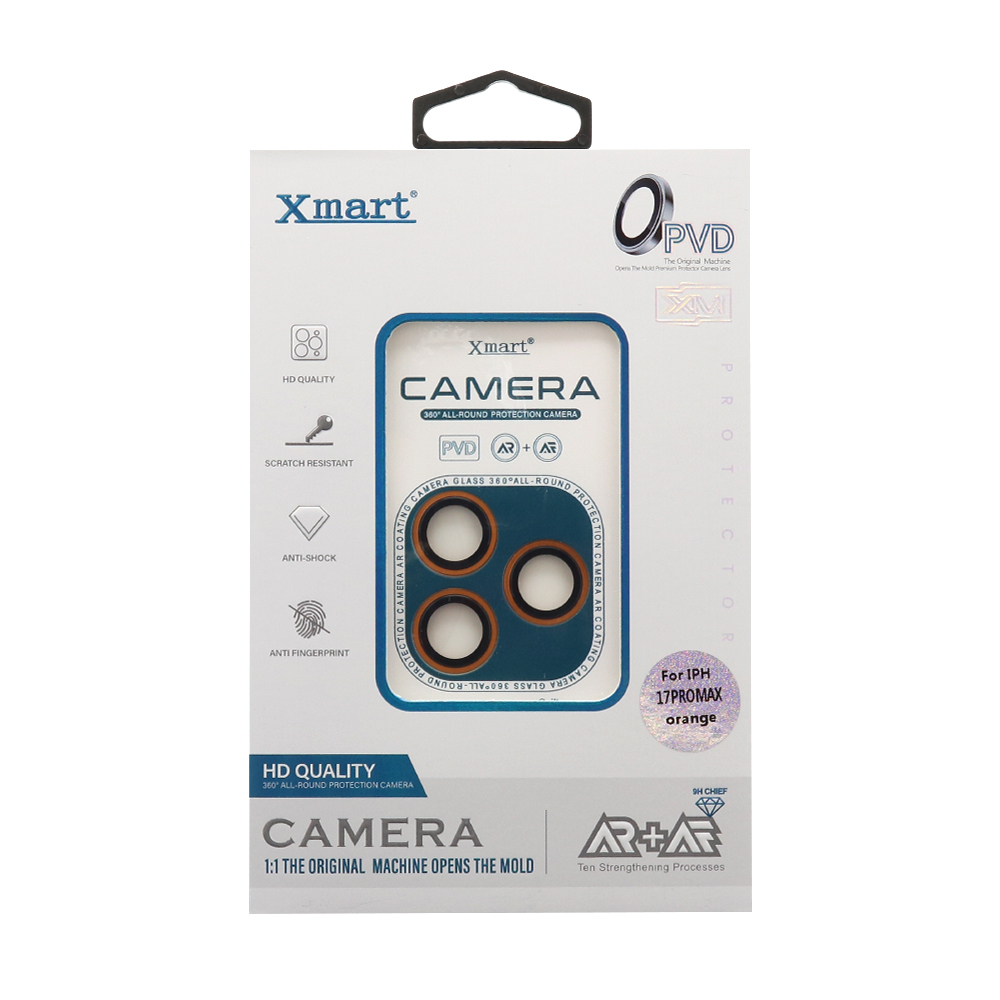 Zaštita kamere X-MART PVD camera film za iPhone 17 Pro (6.3)/iPhone 17 Pro Max (6.9) narandzasta