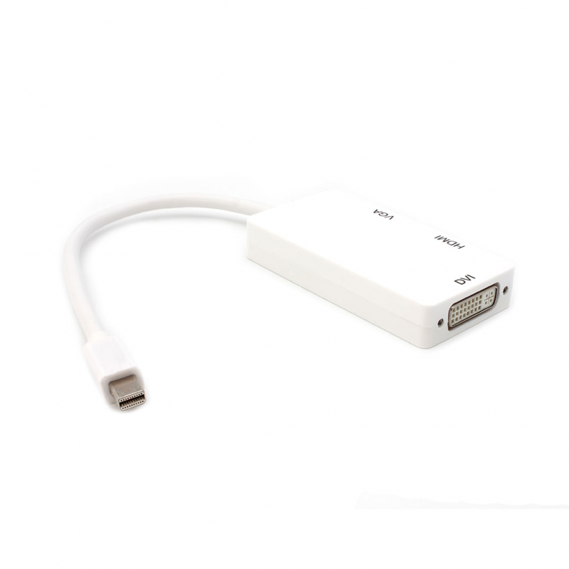 Adapter kabl za Apple mini DP na HDMI VGA DVI beli - Slika 2
