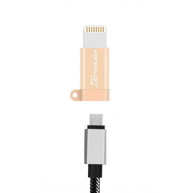 Adapter KONFULON Micro USB na iPhone lightning zlatni - Slika 2