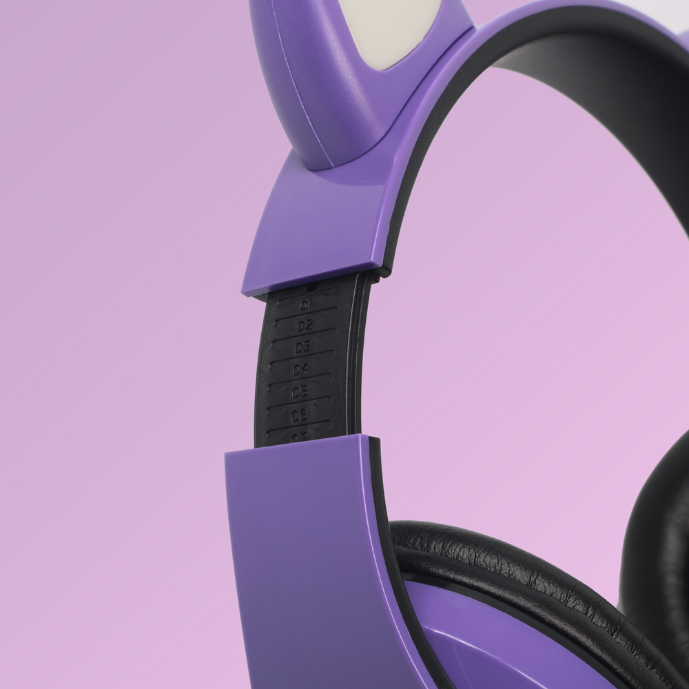 Bluetooth slusalice Cat Ear ljubicaste - Slika 3