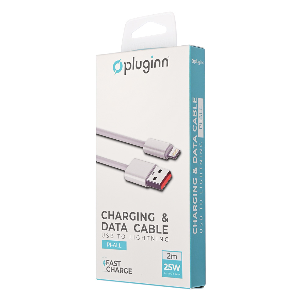 Data kabl Pluginn fast 25W USB na lightning beli 2m - Slika 2