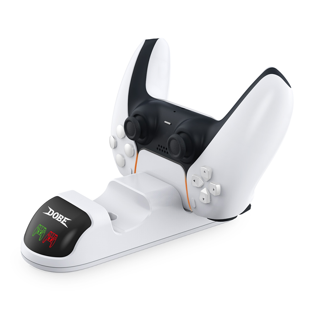Dobe TP5-0506 stalak-punjac za dva gamepada PS5 beli - Slika 3