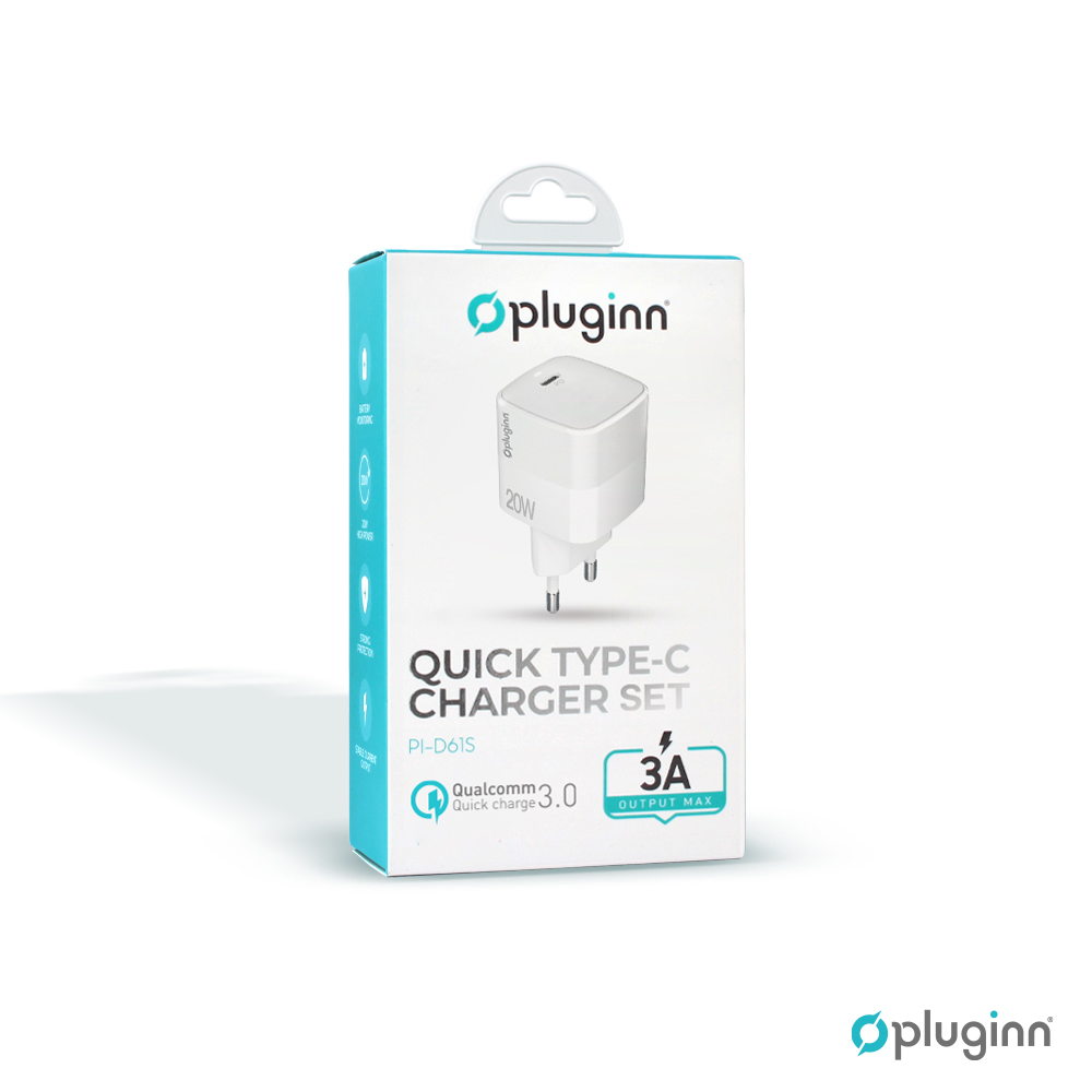 Kucni punjac Pluginn PI-D61S, PD3.0, PPS, 20W beli CE - Slika 3