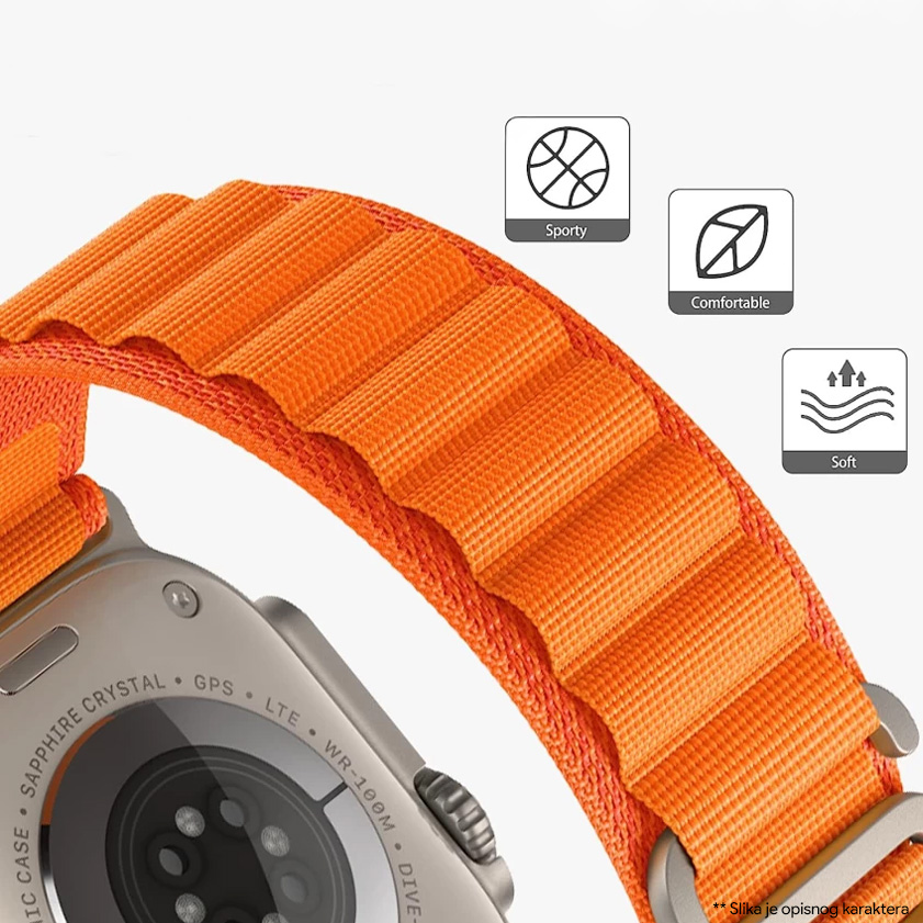 Narukvica Moye Smart Watch Alpine Loop Strap 44/45/49mm Green - Slika 3