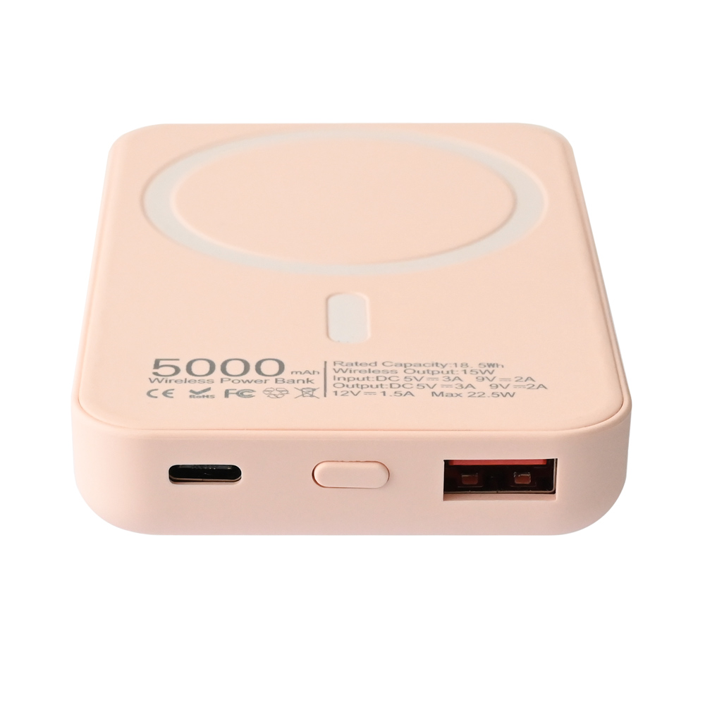 Power bank prenosiva baterija Magsafe PD 5000 mAh roze - Slika 2
