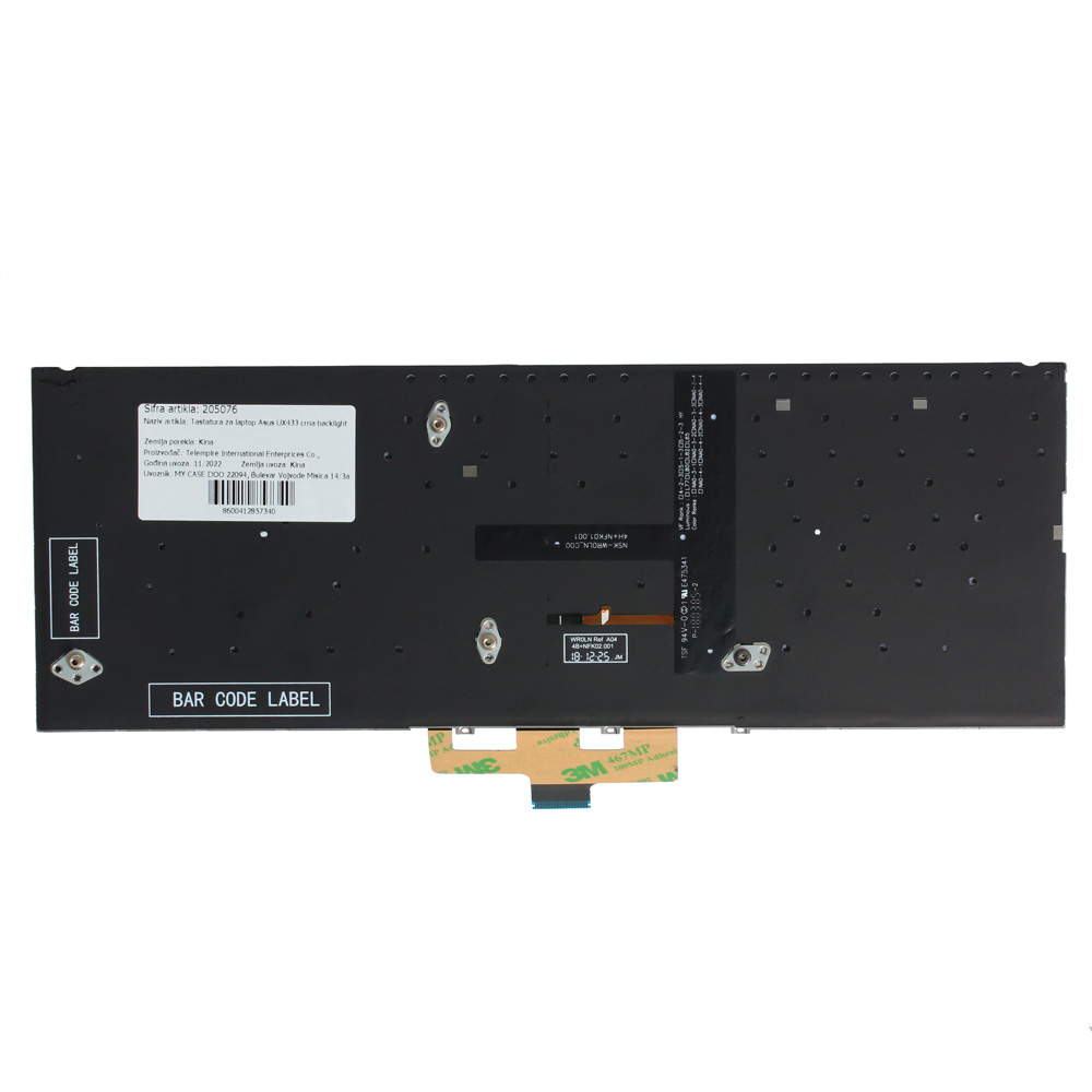 Tastatura za laptop Asus UX433 crna pozadinsko osvetljenje - Slika 2