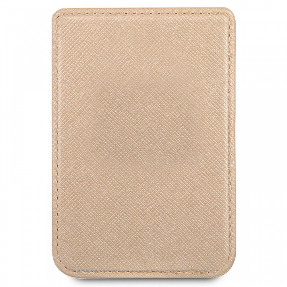 Torbica za kartice Guess Wallet Cardslot Sticker 3M Saffiano Script zlatna (GUCHSSAGO) - Slika 3