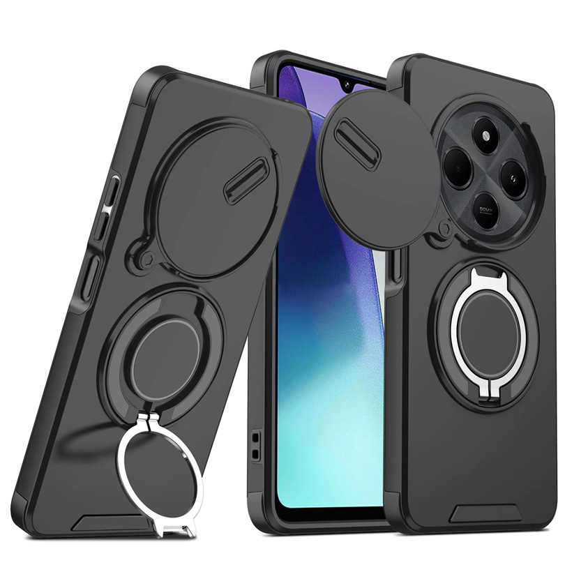 Maska CamShield Ring stand za Xiaomi Redmi 14C/Redmi A4 crna