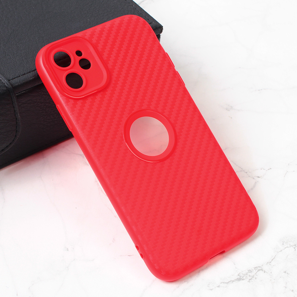 Maska Carbon Stripe za iPhone 11 6.1 crvena