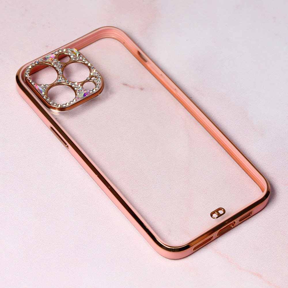Maska Cirkon Camera za iPhone 14 Pro Max 6.7 roze