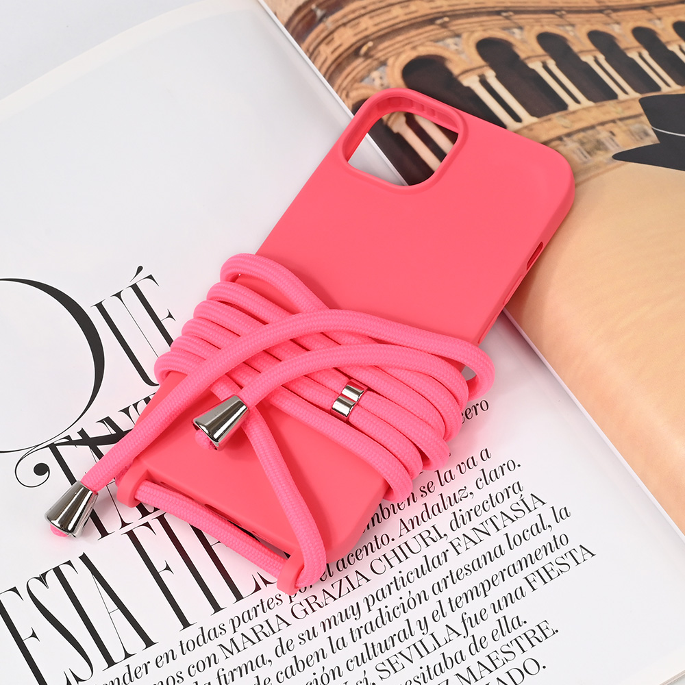 Maska Crossbody za iPhone 15 6.1 pink