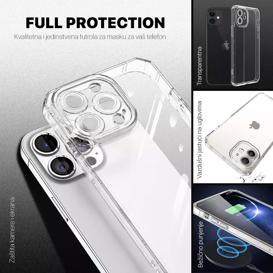 Maska Full Protection za iPhone 16 Pro Max 6.9 transparent - Slika 2