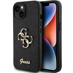 Maska Guess Hc Fixed Glitter 4G Big Metal Logo za iPhone 15 6.1 crna (GUHCP15SHG4SGK)