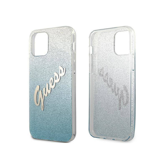 Maska Guess Hc PC/TPU Script Glitter Gradient za iPhone 12/12 Pro 6.1 plava (GUHCP12MPCUGLSBL) - Slika 3