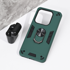 Maska Hard Ring za Xiaomi Redmi Note 14 5G tamno zelena