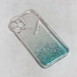 Maska Heart Glitter za iPhone 12 Pro 6.1 mint