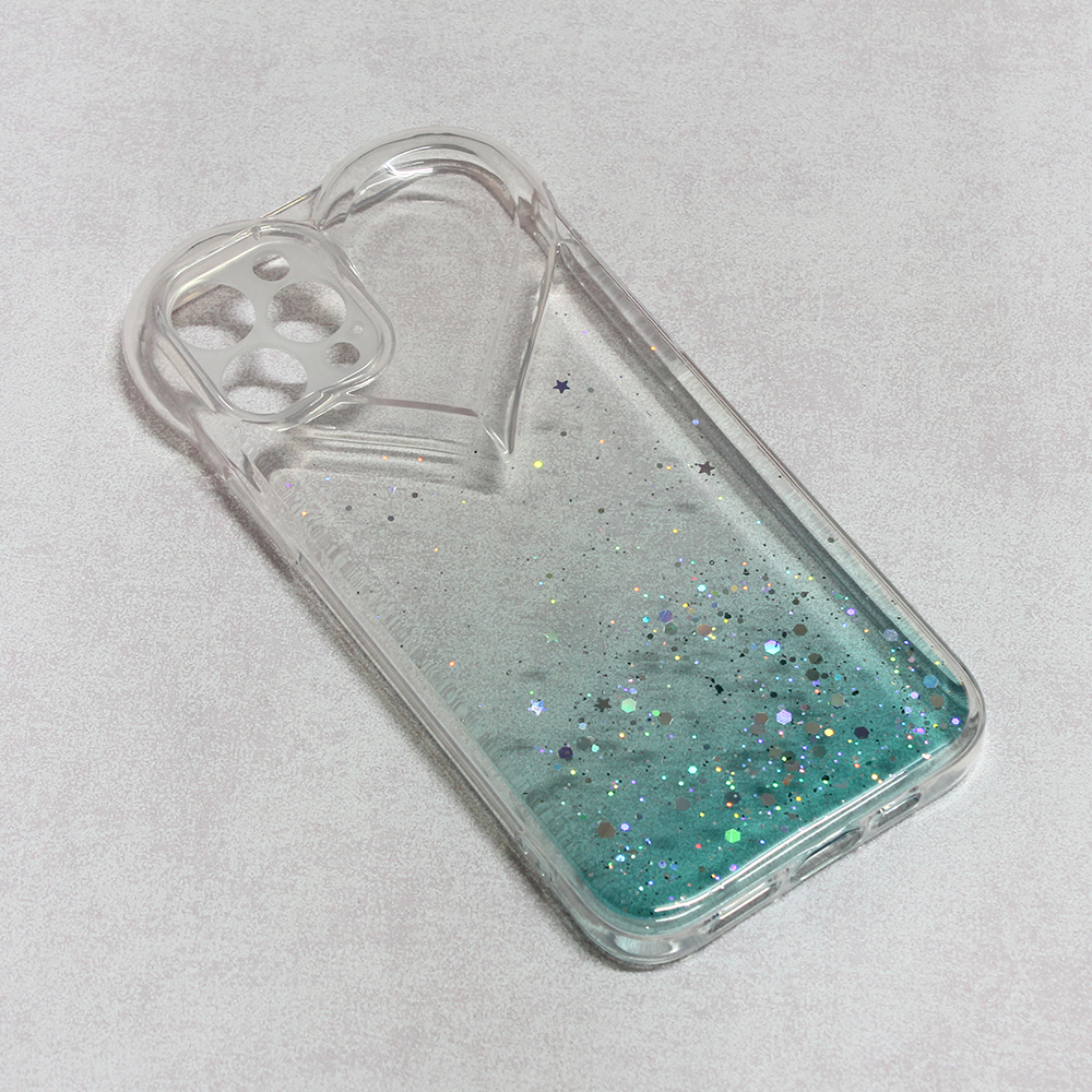 Maska Heart Glitter za iPhone 12 Pro 6.1 mint