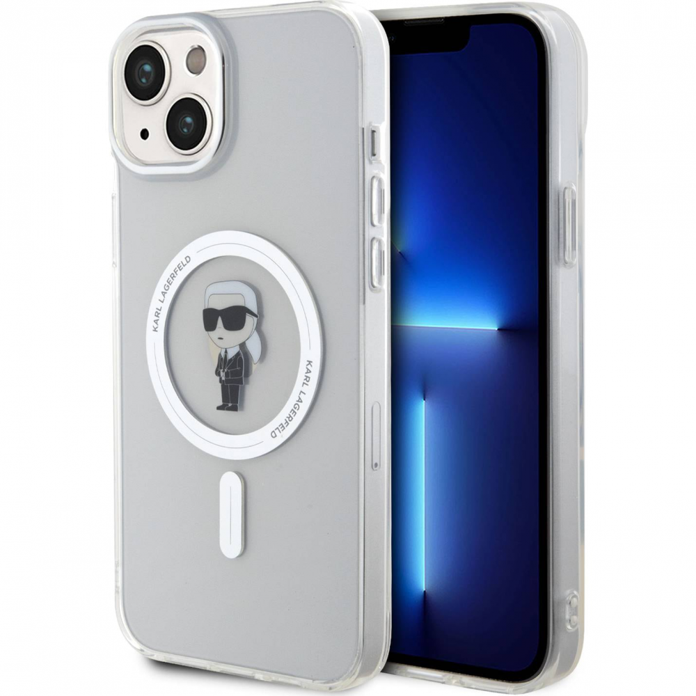 Maska Karl Lagerfeld Hc Magsafe IML Ikonik za iPhone 15 6.1 transparent (KLHMP15SHFCKNOT)