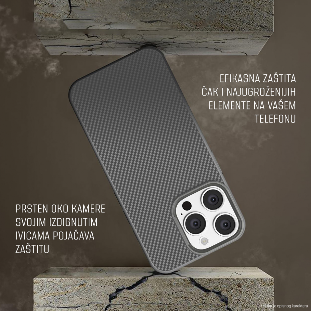 Maska Magsafe Kevlar za Samsung A256B Galaxy A25 5G siva - Slika 3