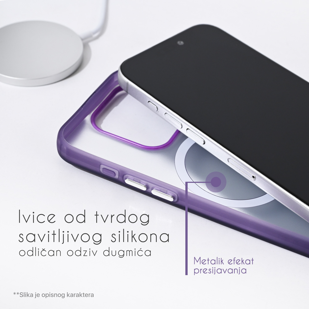 Maska Magsafe Clear za iPhone 12 6.1 srebrna - Slika 3