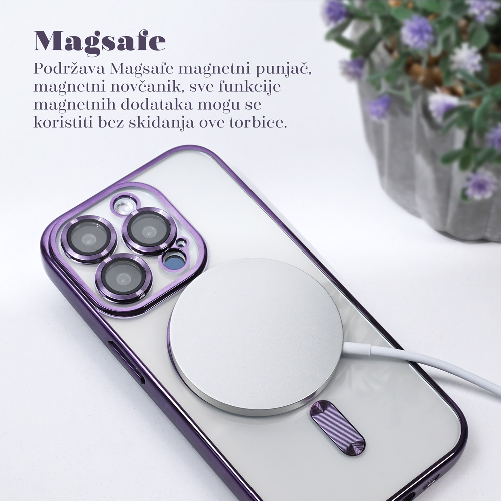 Maska Magsafe Lux za Samsung A065F Galaxy A06 roze - Slika 3