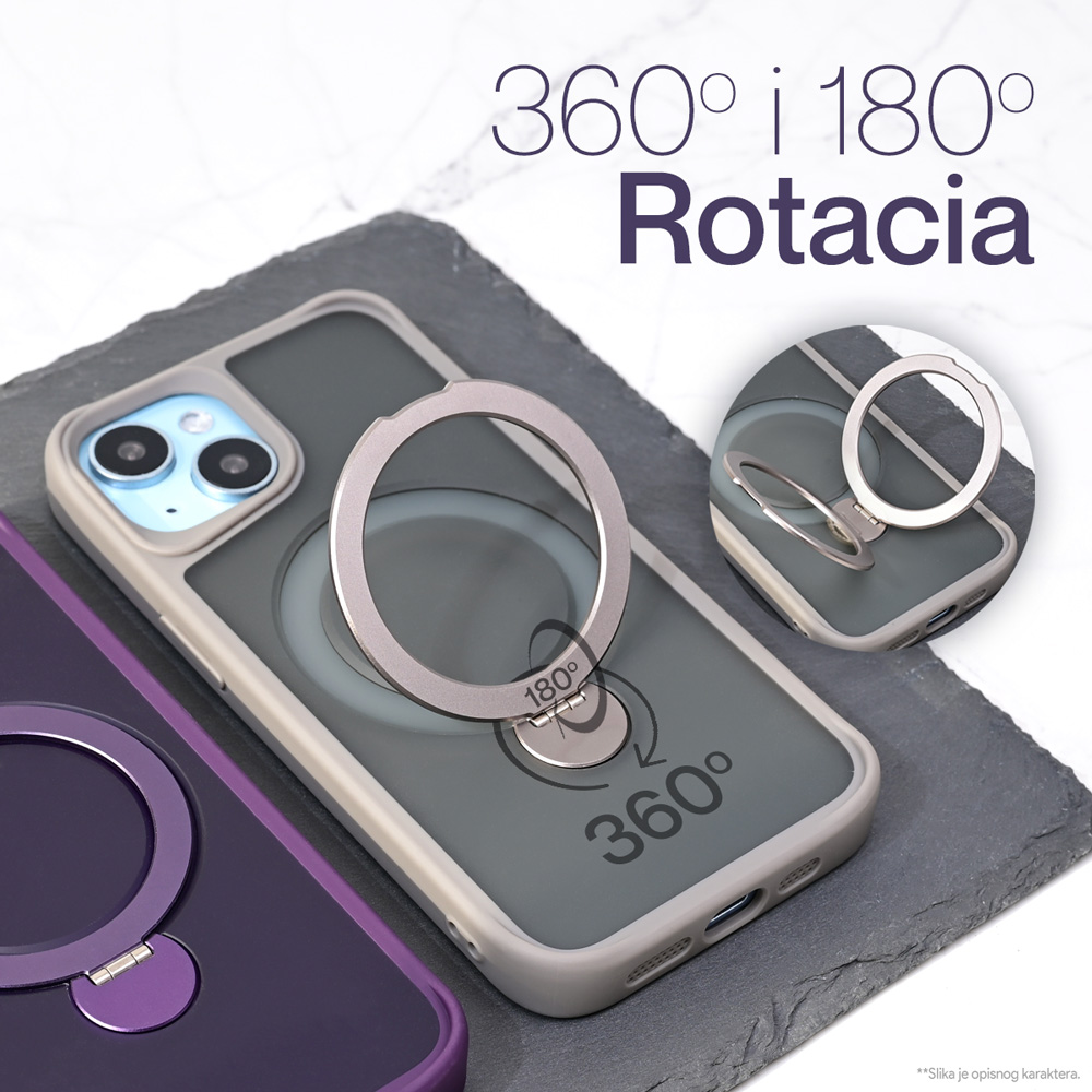 Maska Magsafe Ring Stand za iPhone 12 6.1 siva - Slika 2