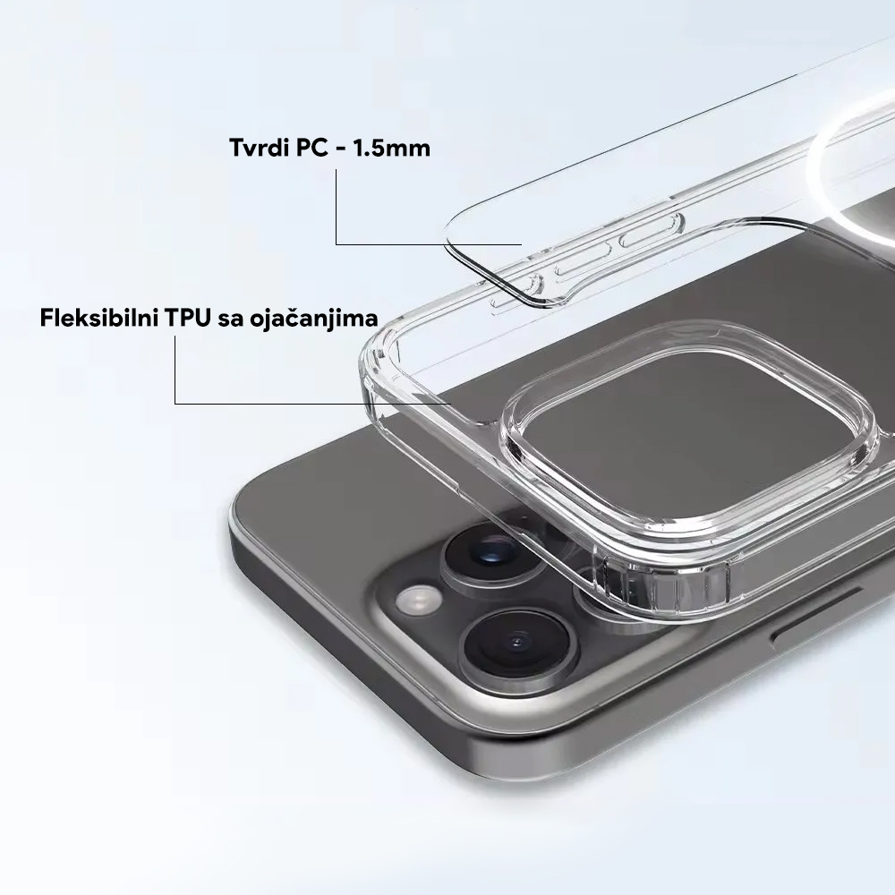 Maska Magsafe za iPhone 16 Pro Max 6.9 transparent - Slika 2