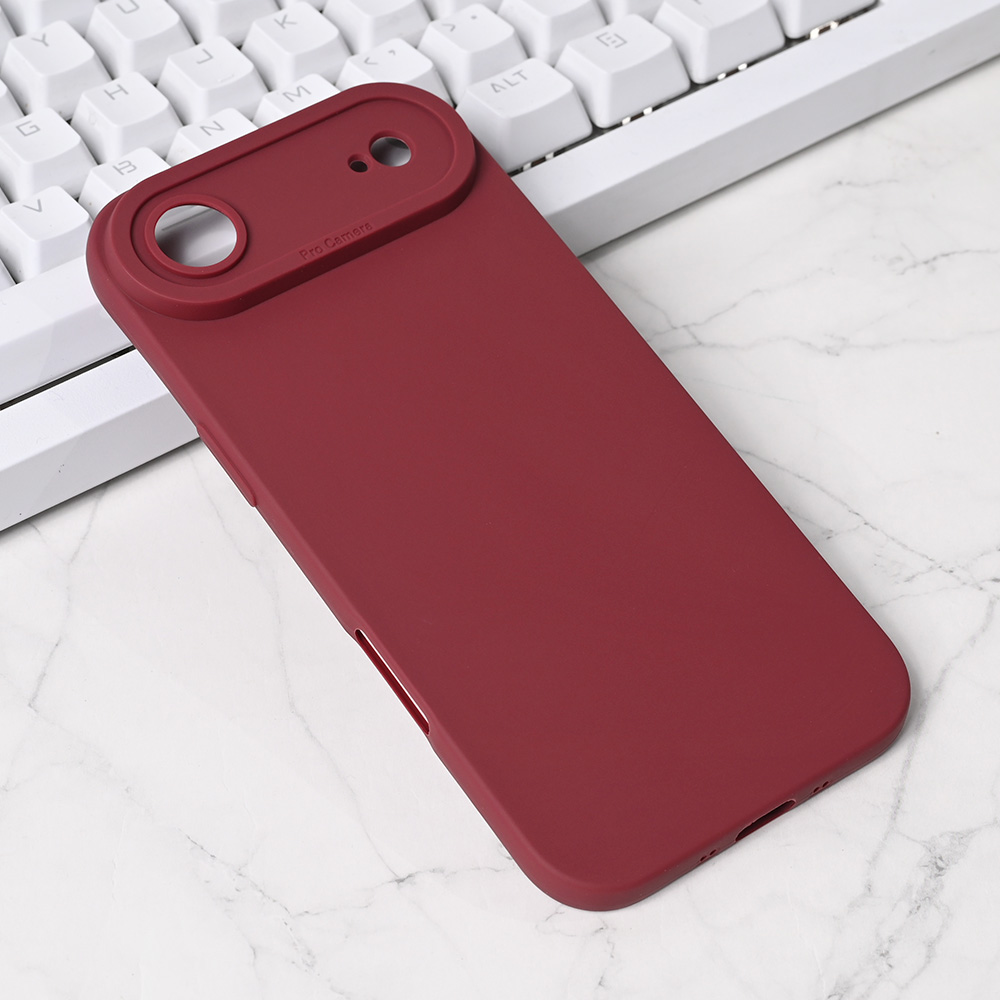Maska Silikon Pro Camera za iPhone 17 Air 6.6 bordo